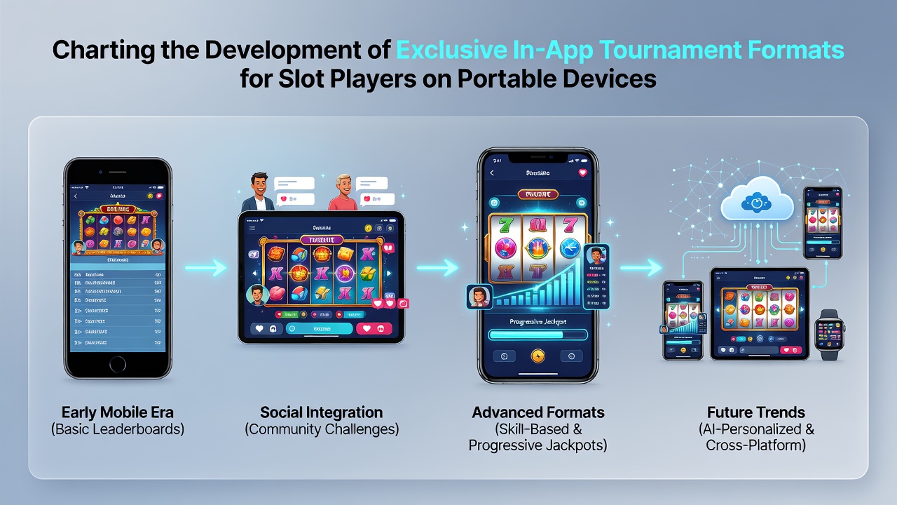 Modern in-app slot tournament screen with real-time rankings and mobile controls