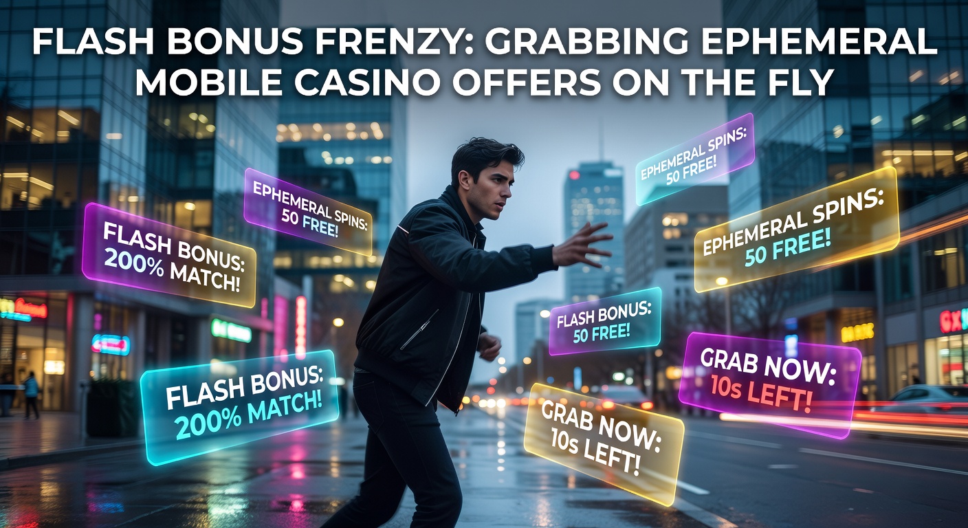 Smartphone screen displaying a time-sensitive flash bonus popup from a mobile casino app, with a countdown timer ticking down rapidly