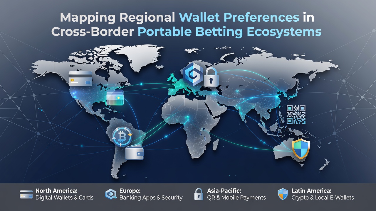 Regional digital wallet interfaces displayed across mobile betting applications in multiple countries