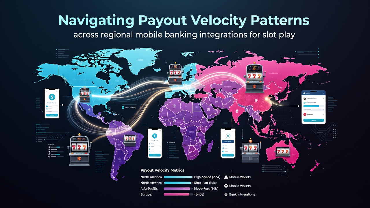 Mobile banking app interface displaying slot game payout options across different regional networks
