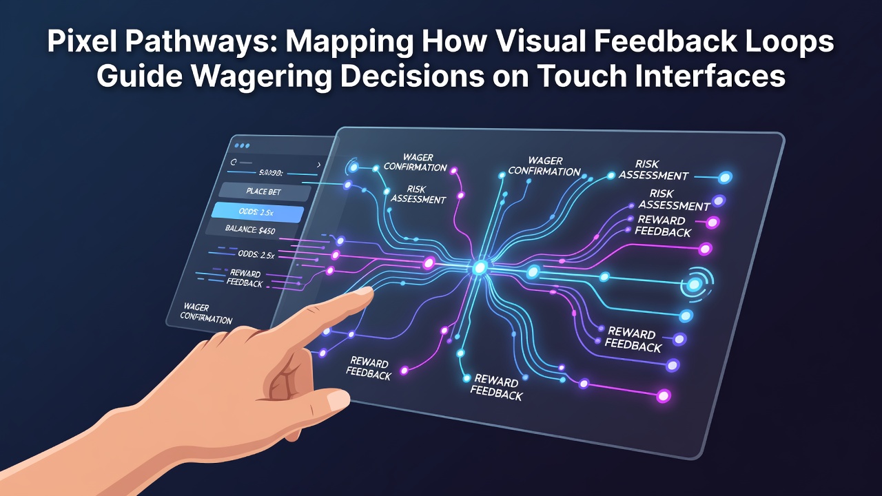 Touchscreen interface showing animated visual feedback during a wagering session on a mobile device