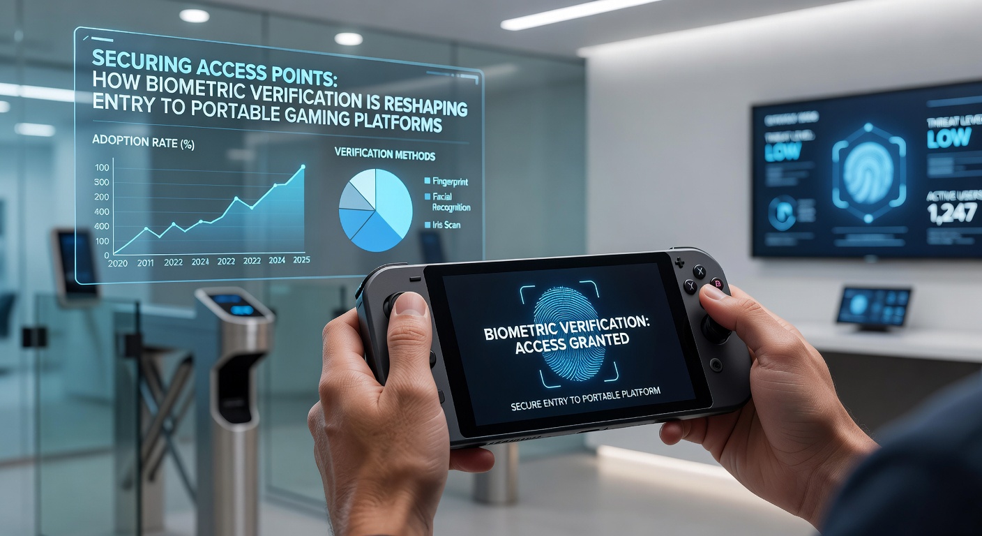 User completing facial recognition verification on a tablet for access to a gaming platform